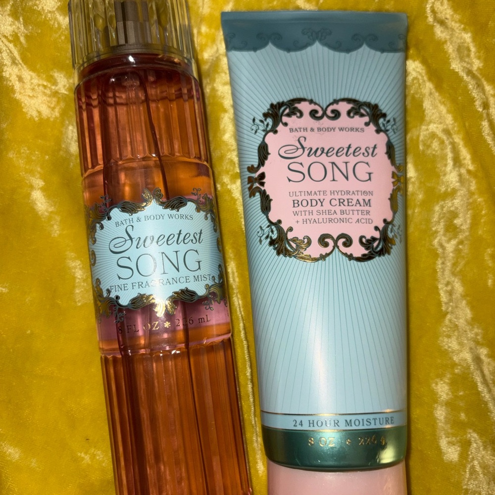 Bath & Body Works Sweetest Song Fragrance Mist and Body Cream Set